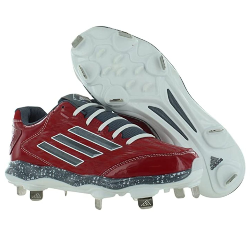 adidas Power Alley 2 Women's Softball Cleats - Red/Grey - Size 8.5 - New